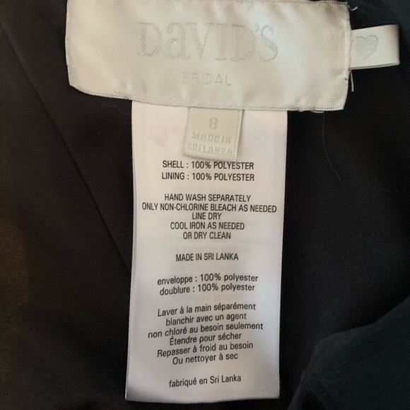 Black David’s Bridal Bridesmaids Dress - Picture 4 of 4